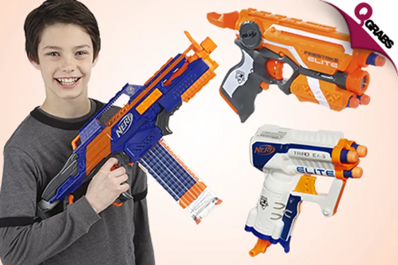 From QR66 Let's Do Some Shootin' with Nerf N-Strike Elite Toy Guns - Choose from 3 Ubercool Designs! (Up to QR509 Value)